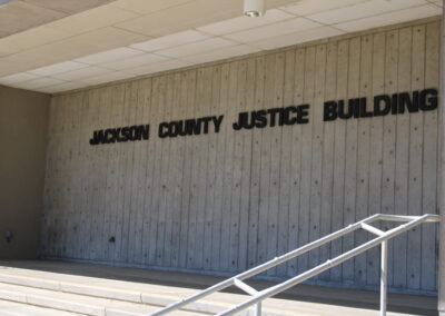 Jackson County Justice Building sign