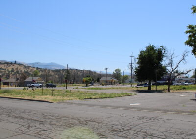 A photo of an empty lot where buildings used to exist. They have now been burnt down in the Almeda Fire.